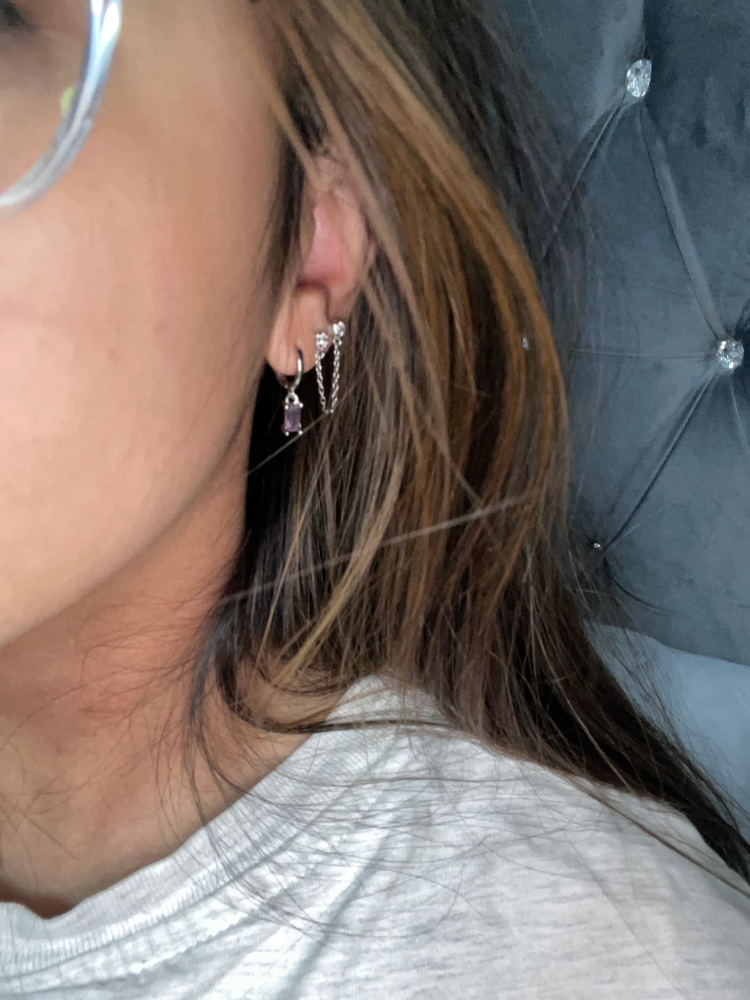 Customer photo review of Arete Dos Zirconia Con Cadena
