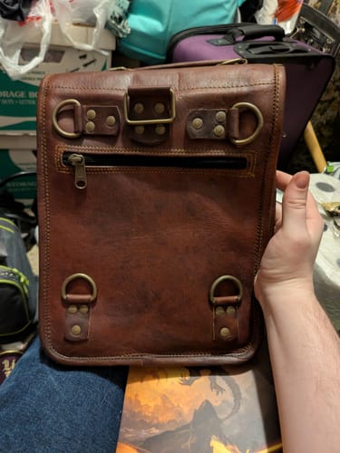 Customer photo review of "D&D Ultimate Campaign" Leather Bag (v.2)