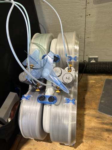 Customer photo review of Transparent Blue - Standard PETG Filament - 1.75mm, 1kg