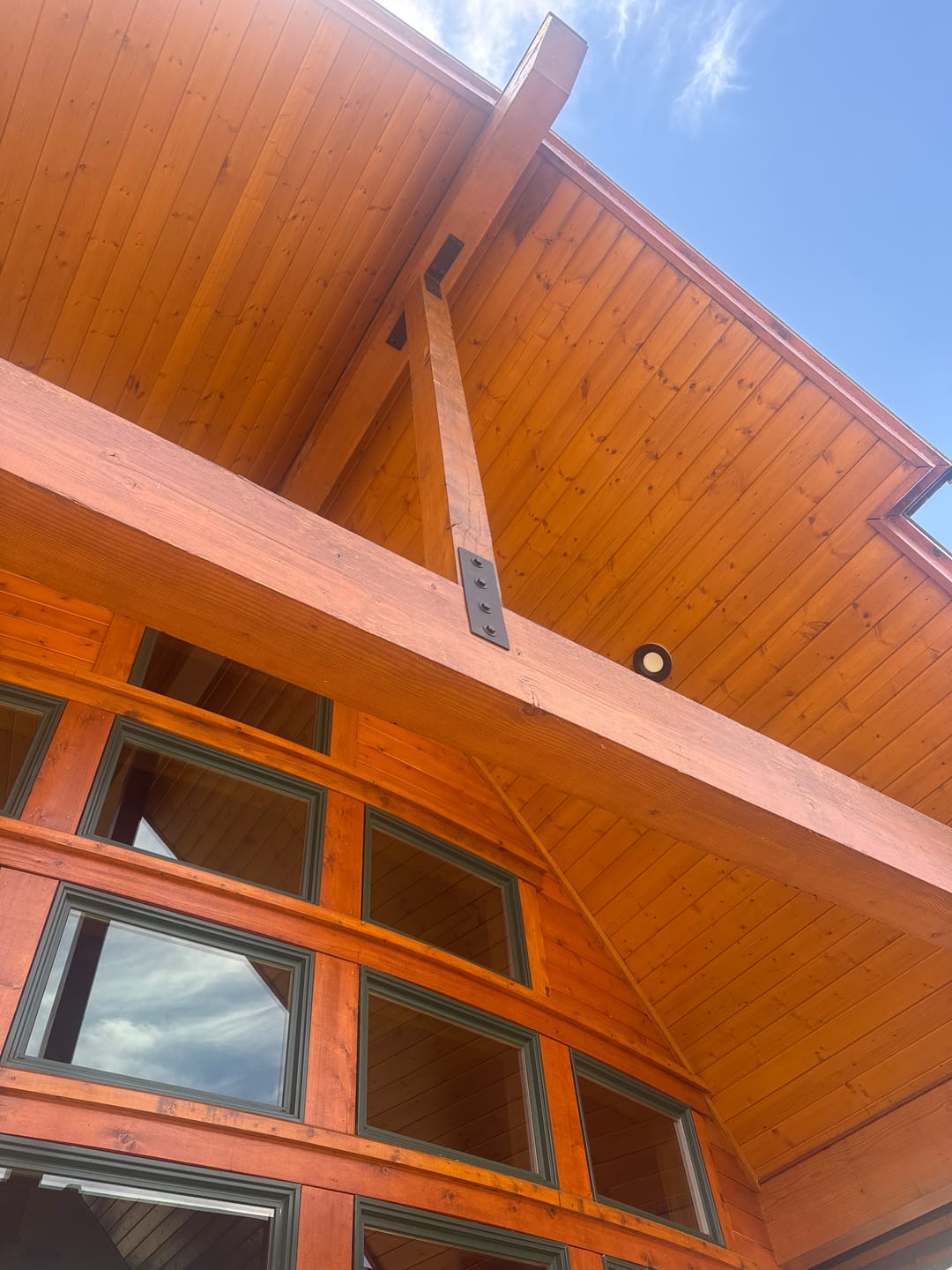 Customer photo review of Union Brackets for 6 inch beams - Square - Centered style holes
