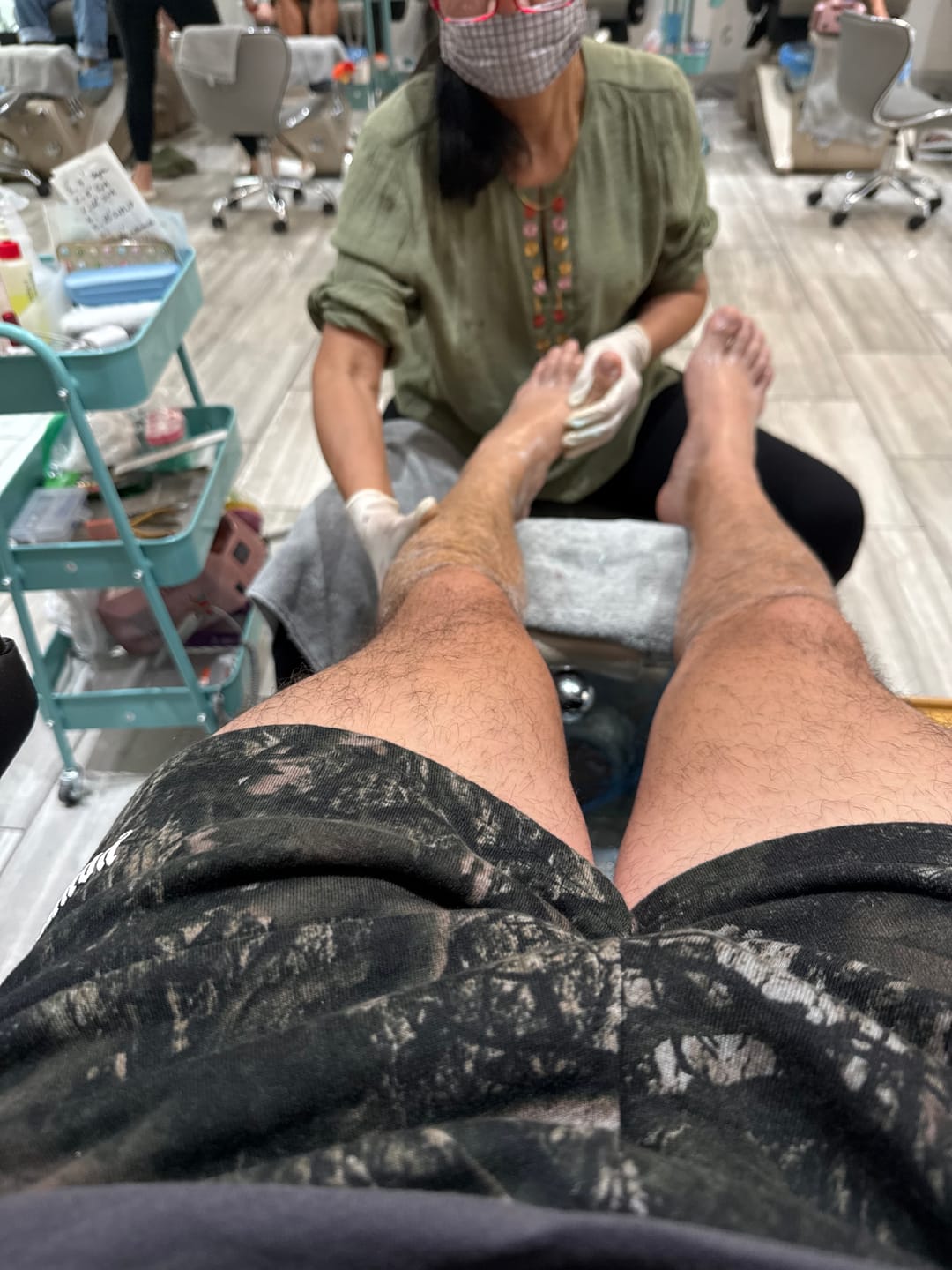 Customer photo review of 1118 - Tree Camo Cotton Shorts