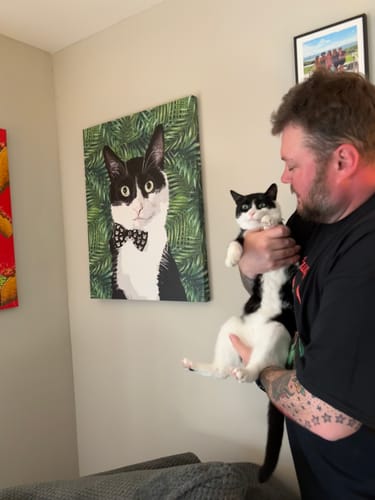Customer photo review of Custom Pet Art Canvas Wrap