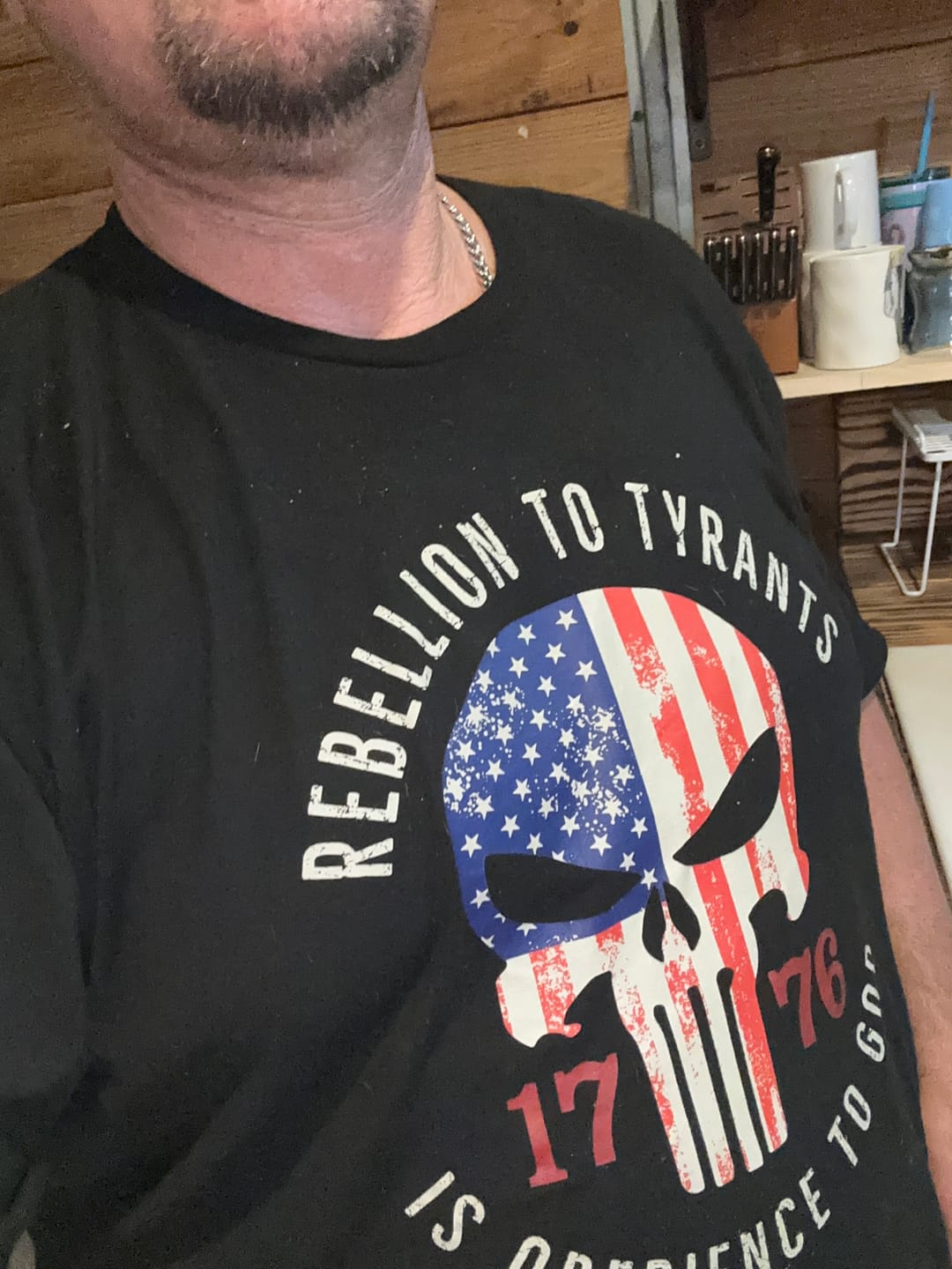 Customer photo review of Rebellion To Tyrants T-Shirt