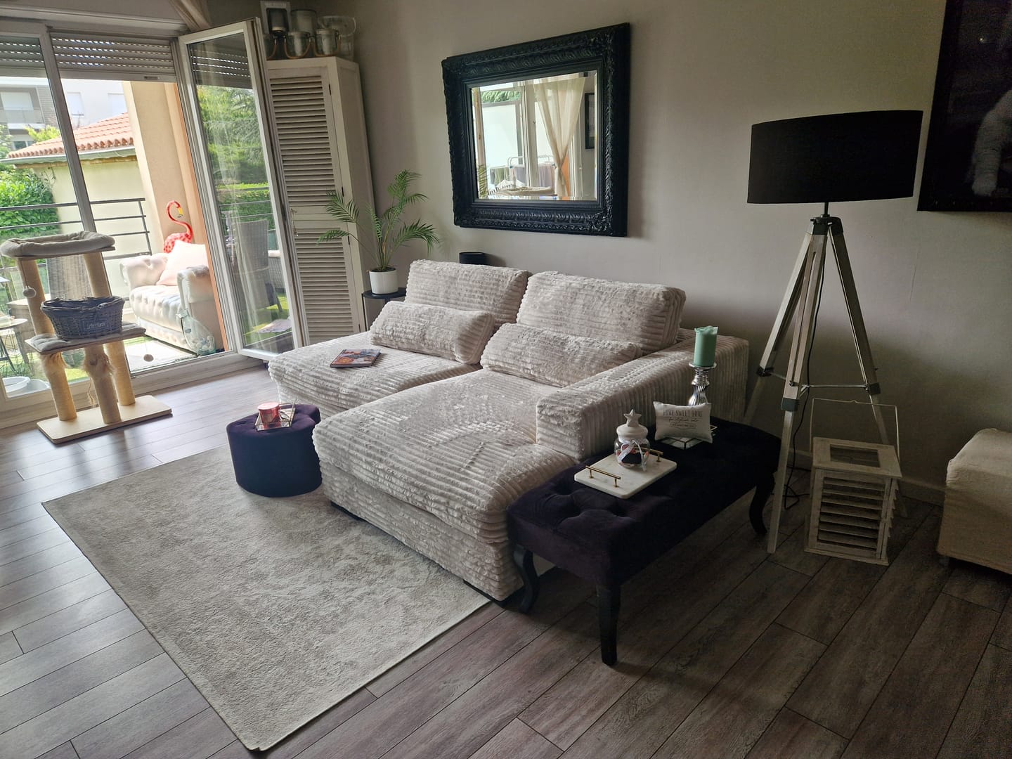 Customer photo review of Canapé d'angle convertible grande méridienne MONTPARNASSE