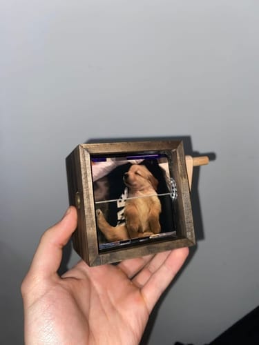 Customer photo review of Cubo di ricordi personalizzato