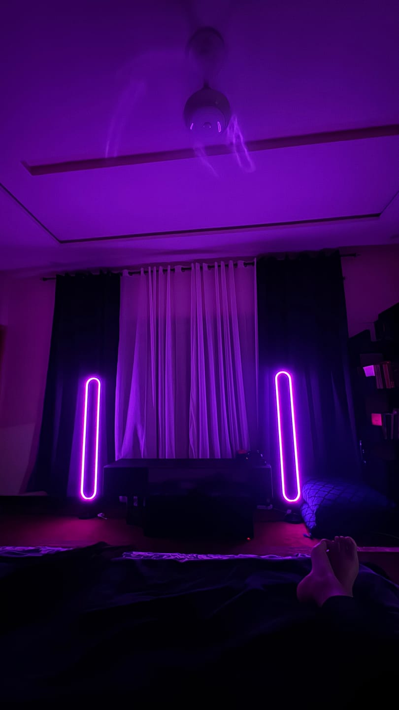Customer photo review of RGB HOLLOW FLOOR LAMP