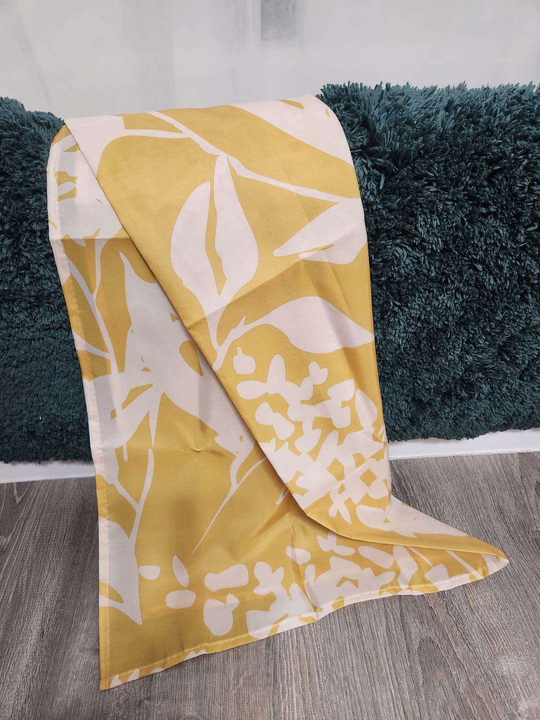 Customer photo review of White Liliac Flowers Botanical Yellow Farmhouse Floral Shower Curtain LILIAC