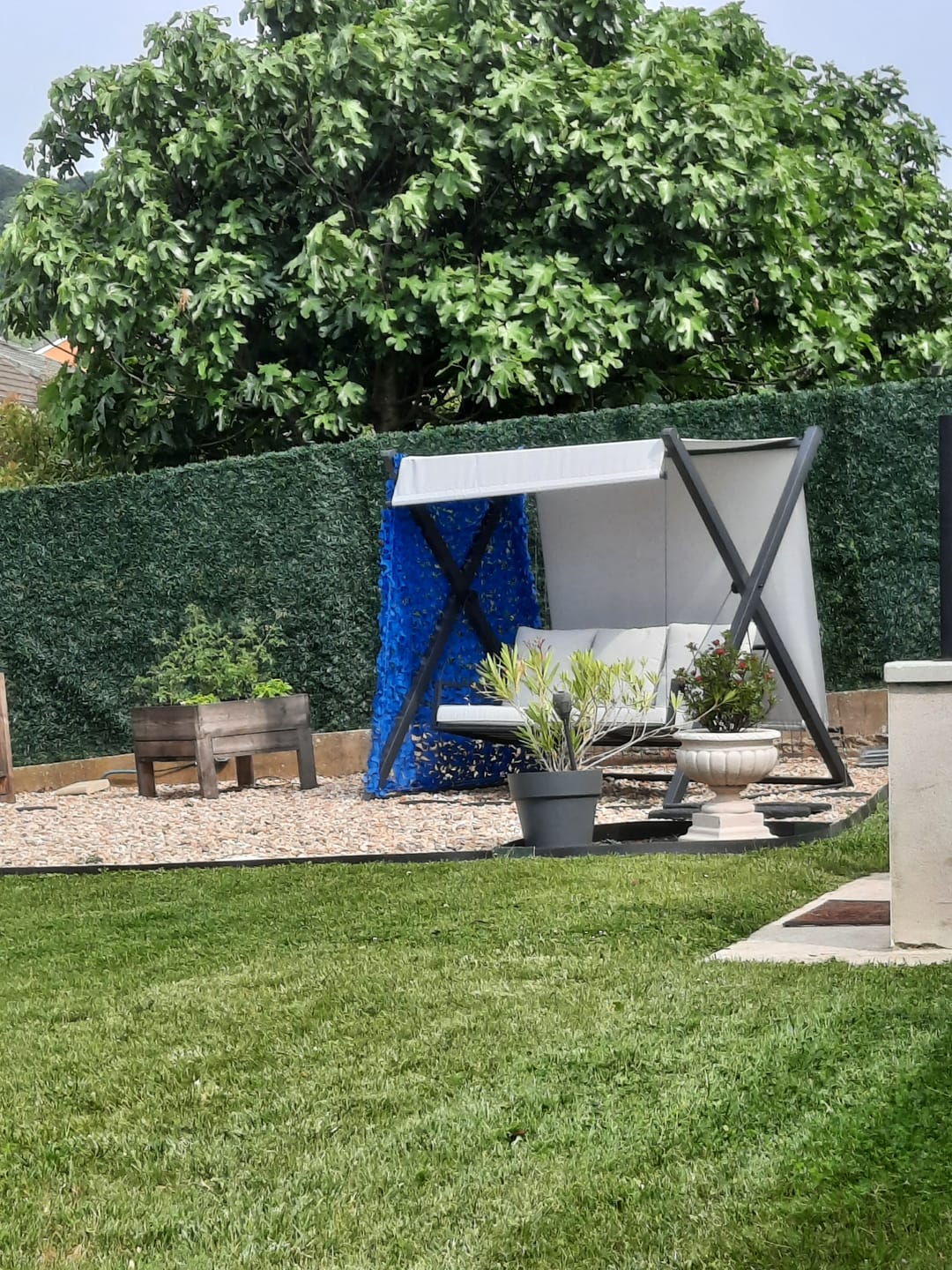 Customer photo review of Filet de camouflage renforcé bleu