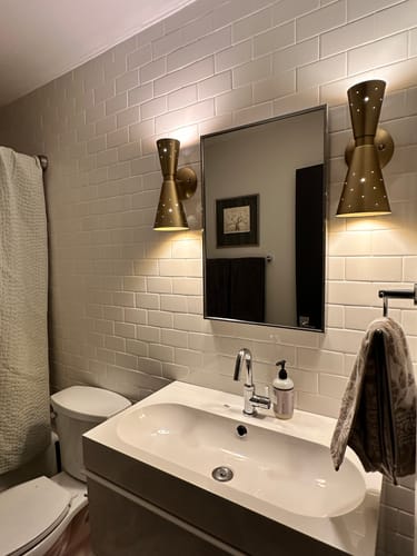 Customer photo review of Starry 2-Light Hourglass Wall Sconce