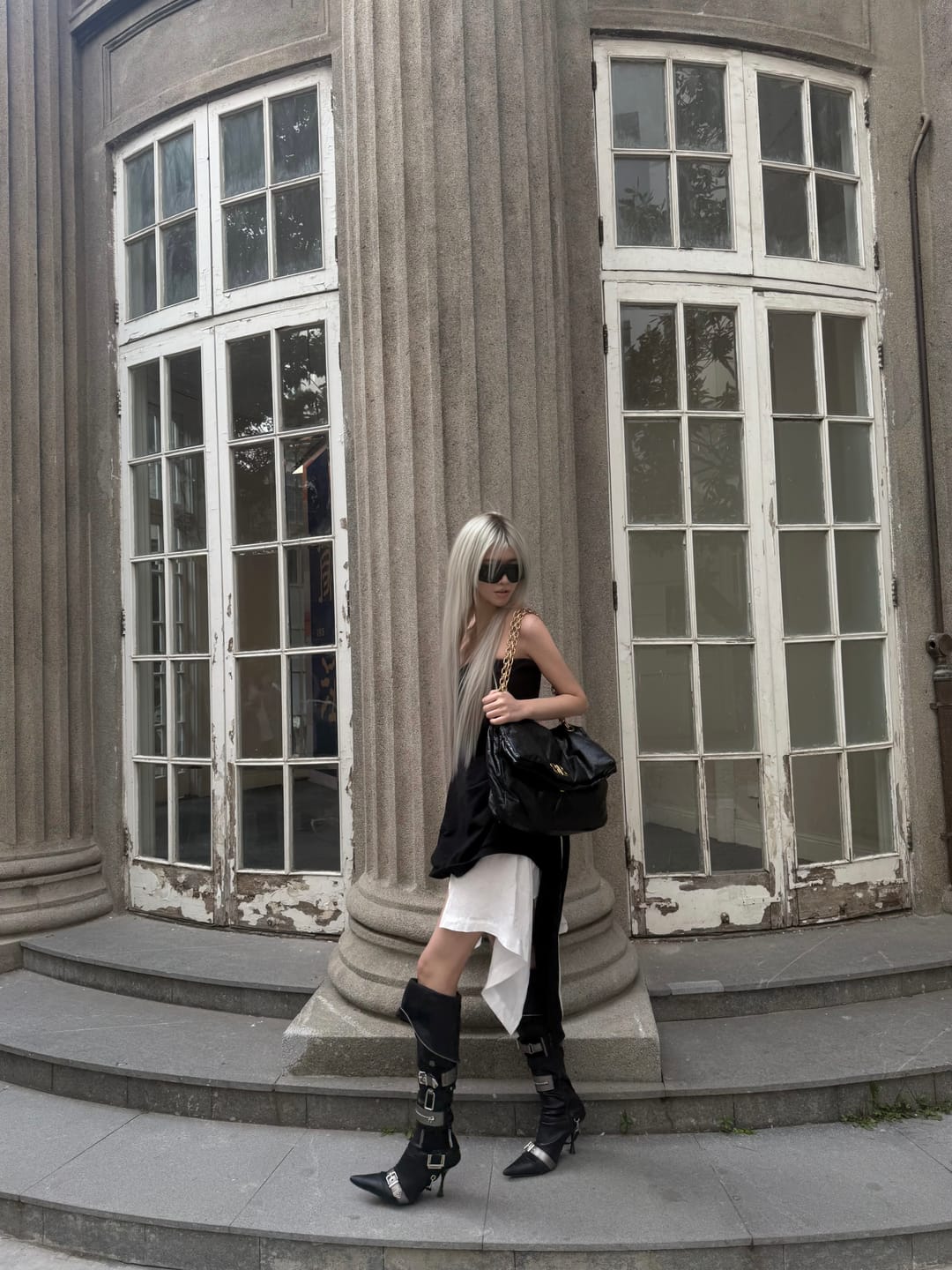 Customer photo review of WARDEN EDGE Asymmetric Tube Dress