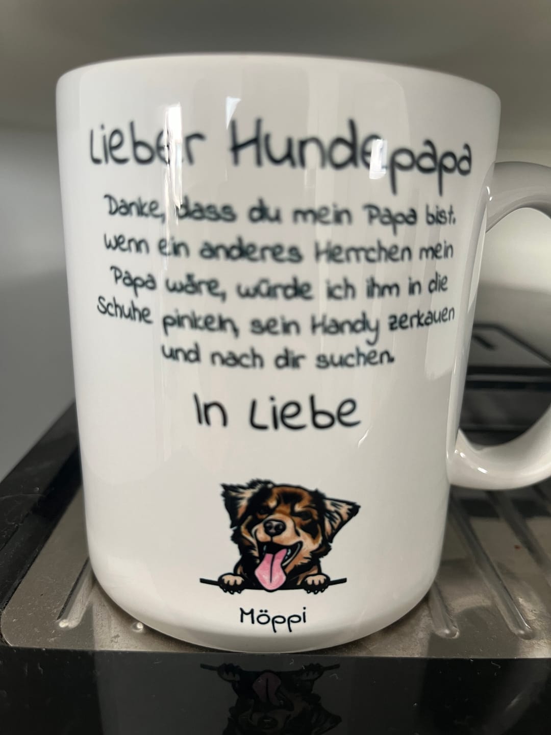 Customer photo review of Lieber Hundepapa - Individuelle Tasse