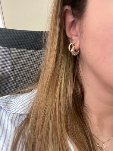 Customer photo review of Orecchini "Luna di zucchero"