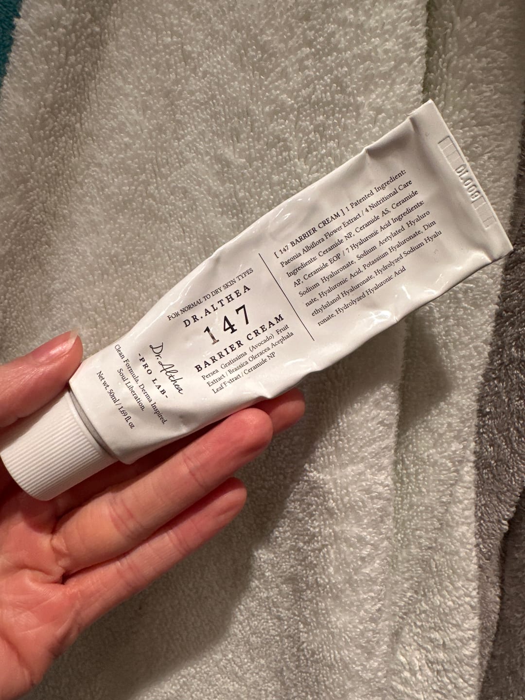 Customer photo review of Nomierinošs krēms ar azulēnu Dr. Althea 147 Barrier Cream