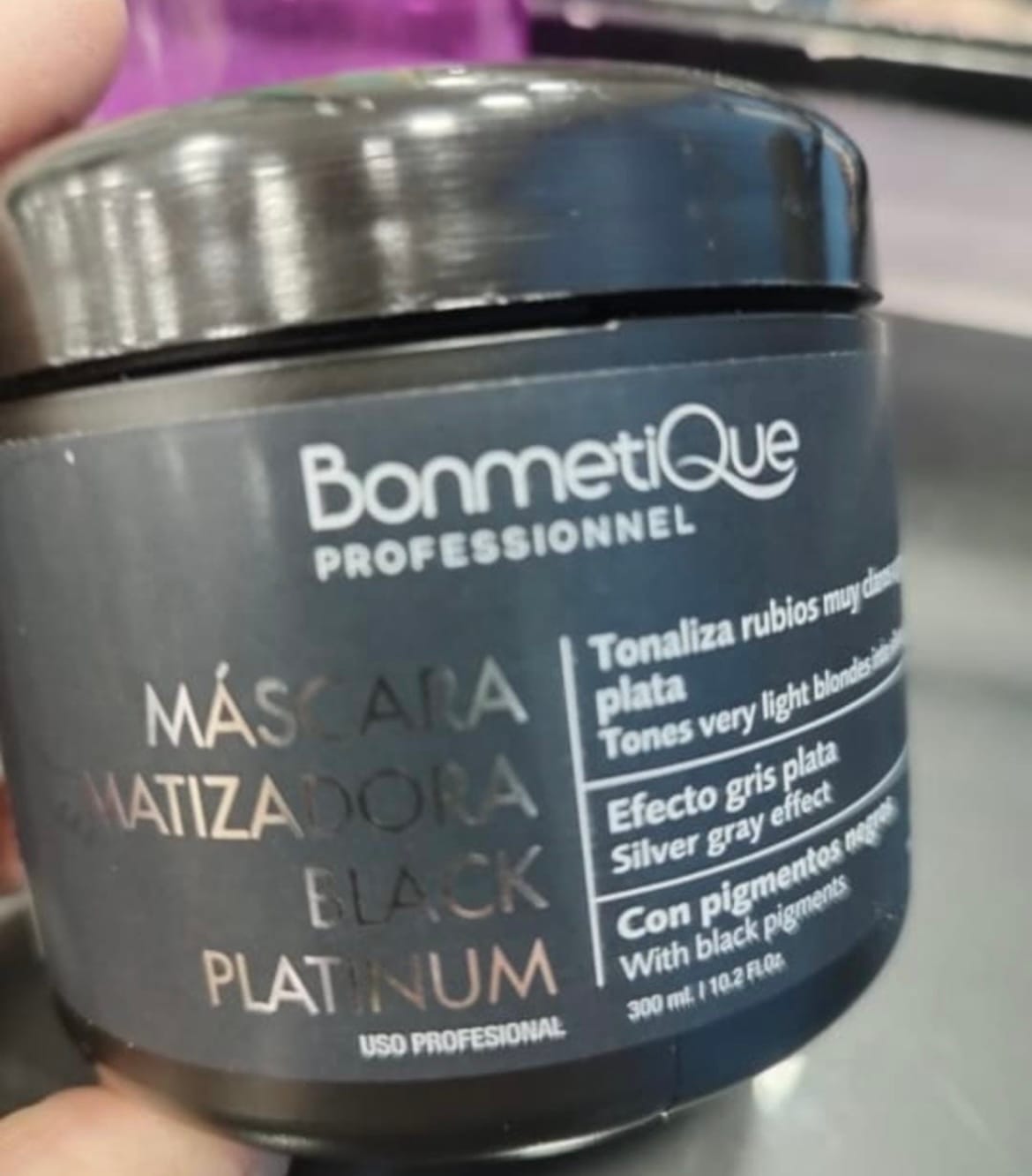 Customer photo review of Máscara Matizadora Black Platinum  300ml Bonmetique