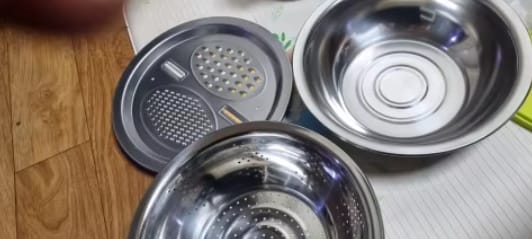 Customer photo review of Stainless Steel Grater Bowl Set