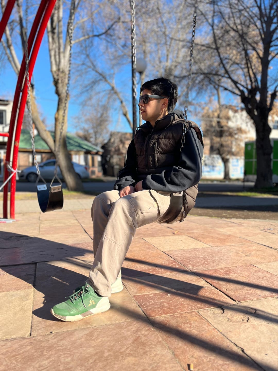Customer photo review of Zapatillas Le Coq Sportif Omega X Sport Verde Marrón Crudo