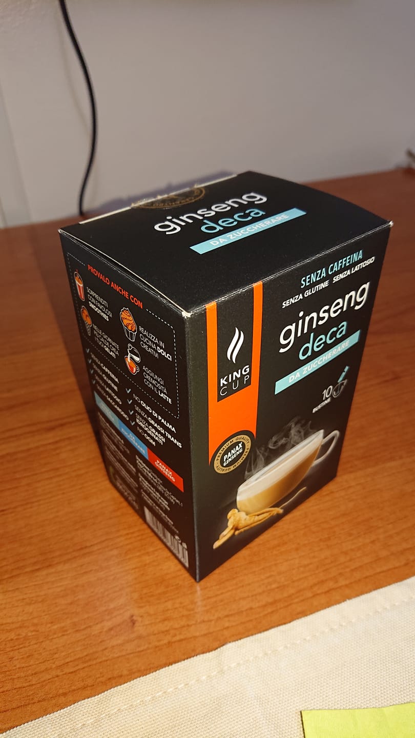 Customer photo review of 120 bustine di Caffè al ginseng  Deca da zuccherare