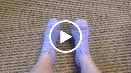Customer video review of Amelia No Show Tab Lightweight Socks - Lavender Sky