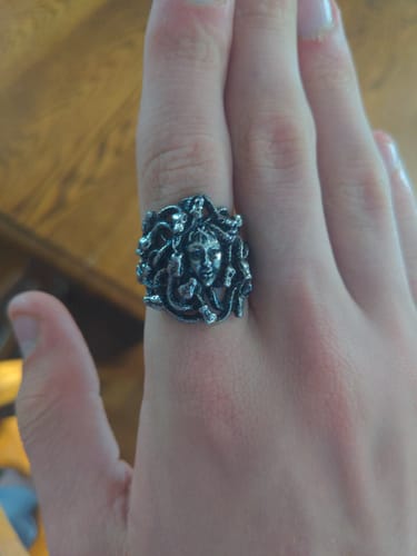 Customer photo review of Medusa Snake Ring