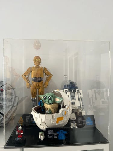 Customer photo review of Présentoir en acrylique transparent, 1 pièce, jouets anti-poussière, figurines, voitures, camions, fournes, modèle de boîte de Collection, organisateur de rangement, boîte d'exposition de comptoir