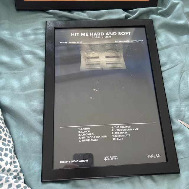 Customer photo review of Poster Hit Me Hard And Soft Billie Eilish