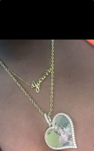 Customer photo review of Classic Heart Photo Necklace