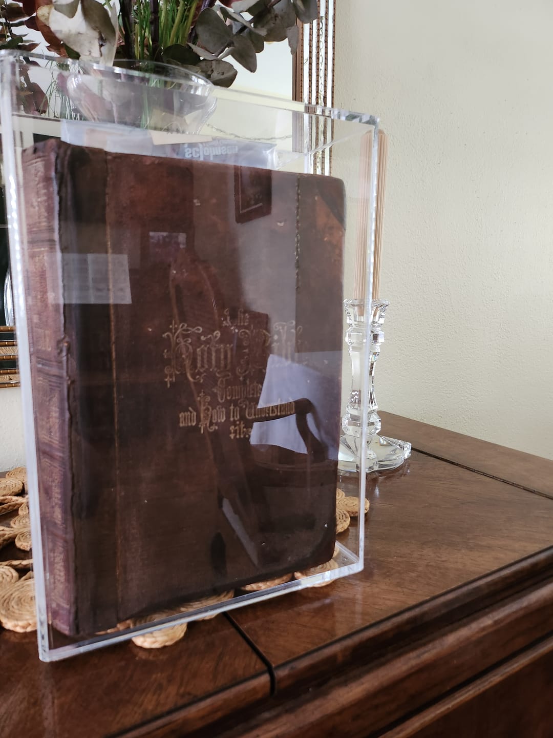 Customer photo review of Acrylic Book Display Cases