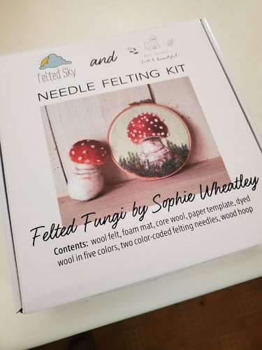 Customer photo review of Sophie Wheatley's Felted Fungi Supplies Box