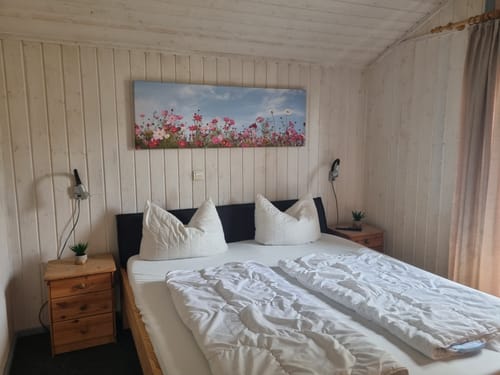 Customer photo review of Leinwandbild | Blumenwiese bei strahlend blauem Himmel | Panorama