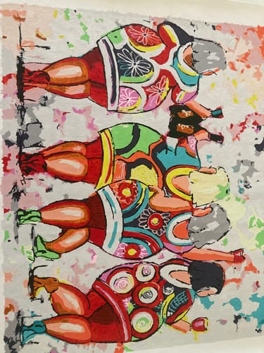 Customer photo review of Fröhliche Malerei - Quartett Dicker Damen