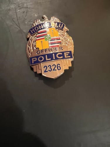 Customer photo review of HPD Honolulu Police Officer Badge Collector's Edition Customizable Number