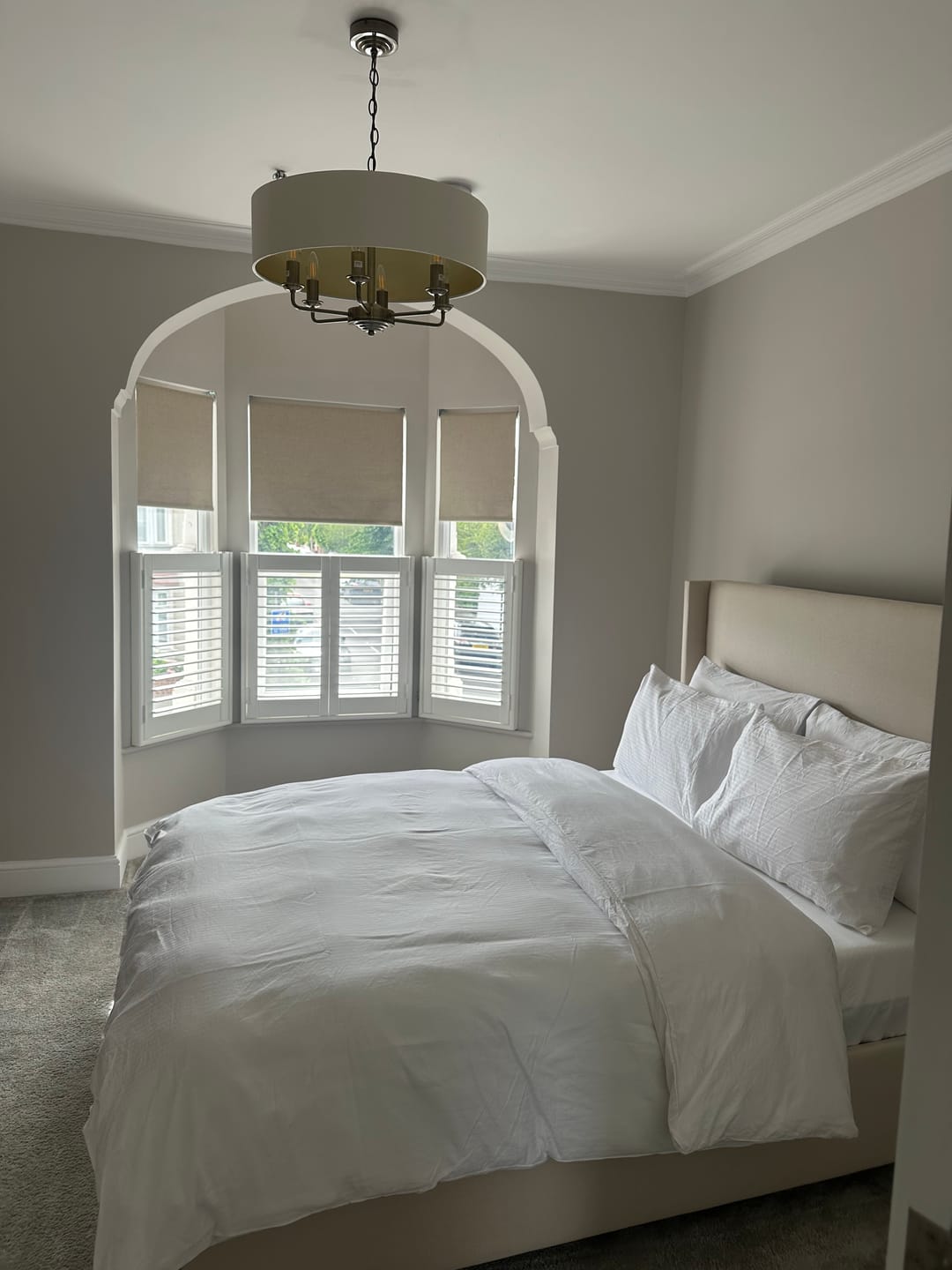 Customer photo review of Venus Linen Wingback Bed Frame with Divan or Ottoman Storage
