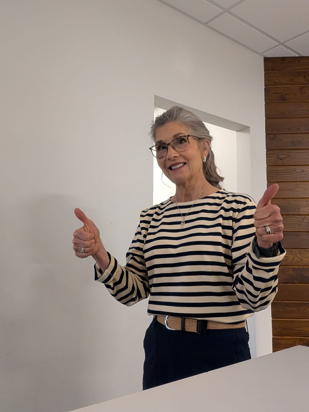 Customer photo review of Breton Stripe Long Sleeve T-Shirt