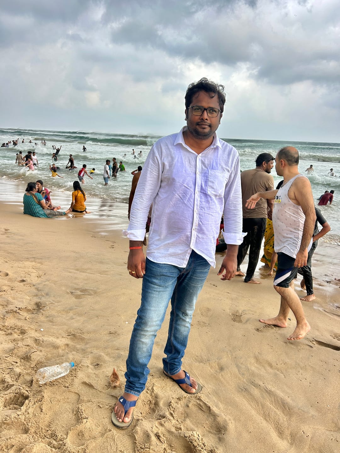 Customer photo review of Linen Classic - Linen Cotton White Shirts For Men | Uathayam