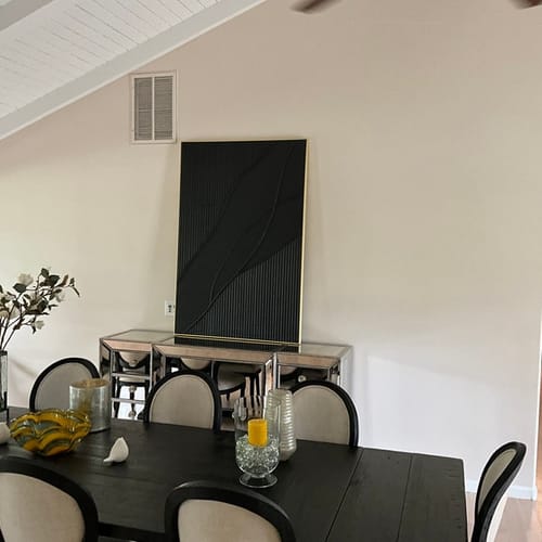 Customer photo review of Midnight Waves-Black Minimalist Abstract Painting for Contemporary Home Decor