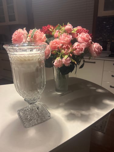 Customer photo review of **LIMITED EDITION** Biscoff (Caramel | Cinnamon | Biscuit Crumbs) - Crystal Vase Candle | 200hr Burn