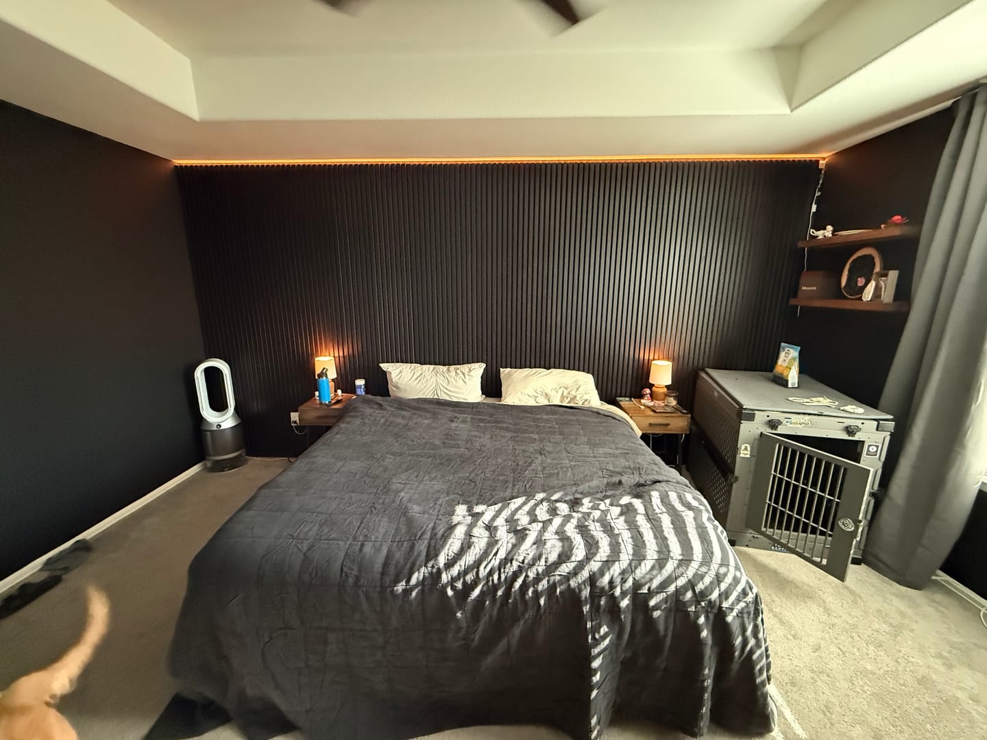 Customer photo review of Luxury Black Oak Acoustic Slat Panels 108.2" Length