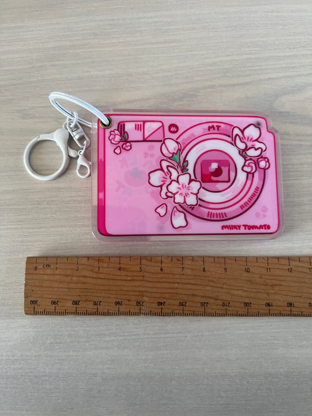 Customer photo review of PREORDER! Cherry Blossom Camera Keychain Picture Frame