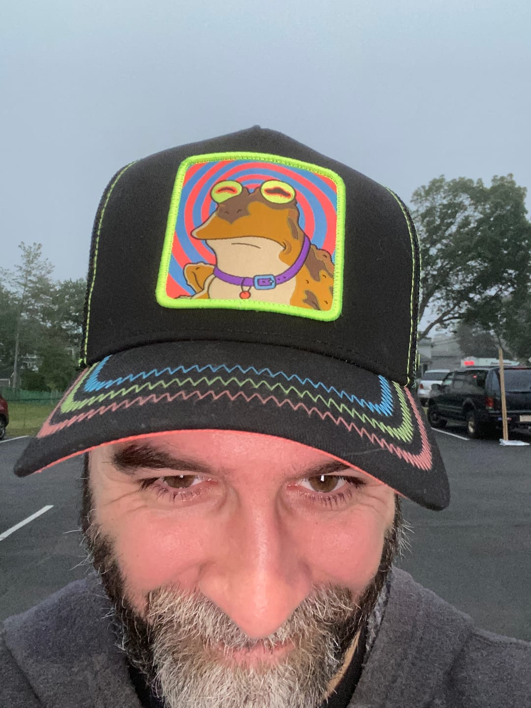 Customer photo review of OVERLORD X Futurama: Hypnotoad Trucker Cap