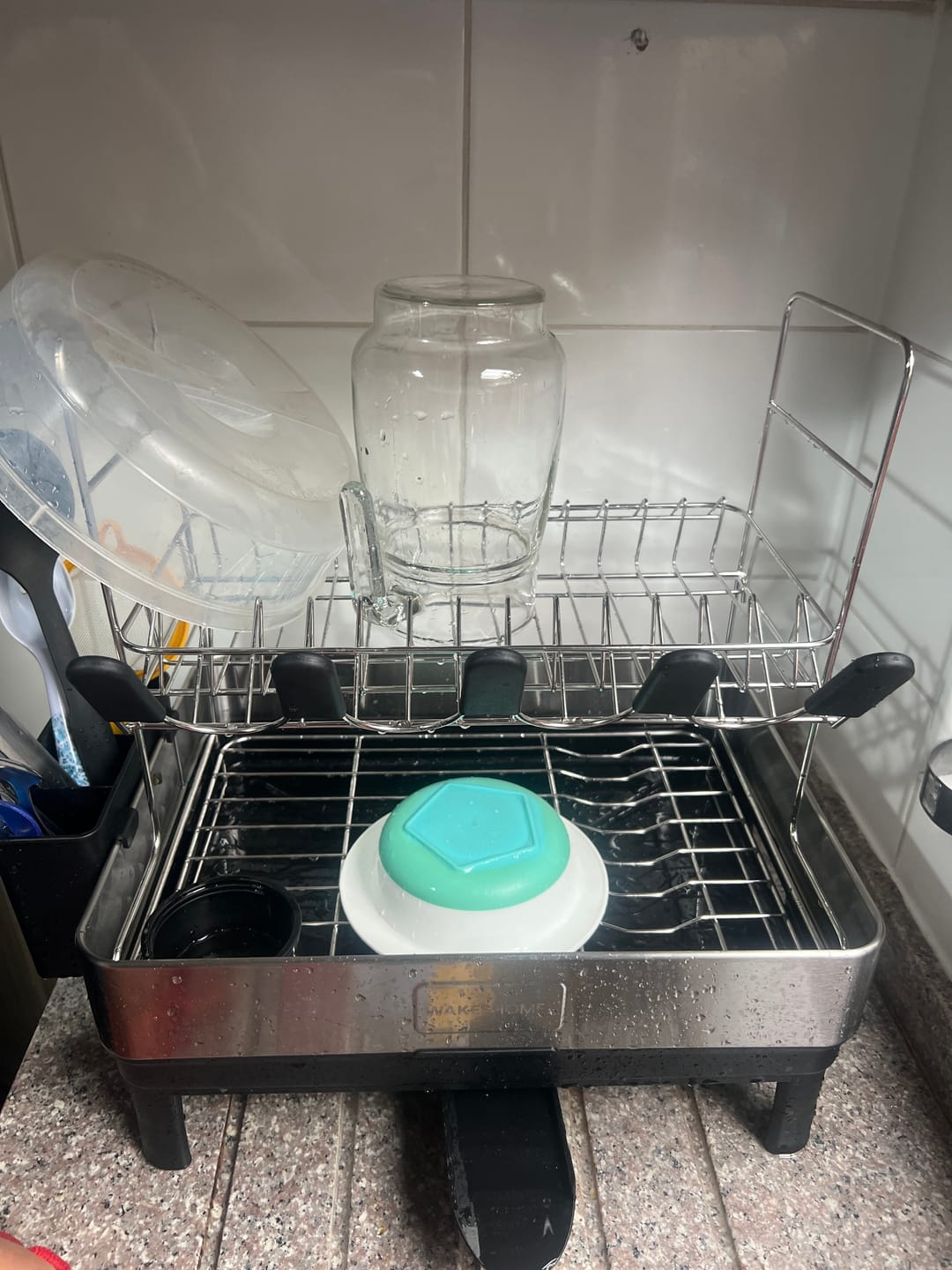Customer photo review of Escurridor De Platos Inoxidable De 2 Niveles Organizador De Cocina