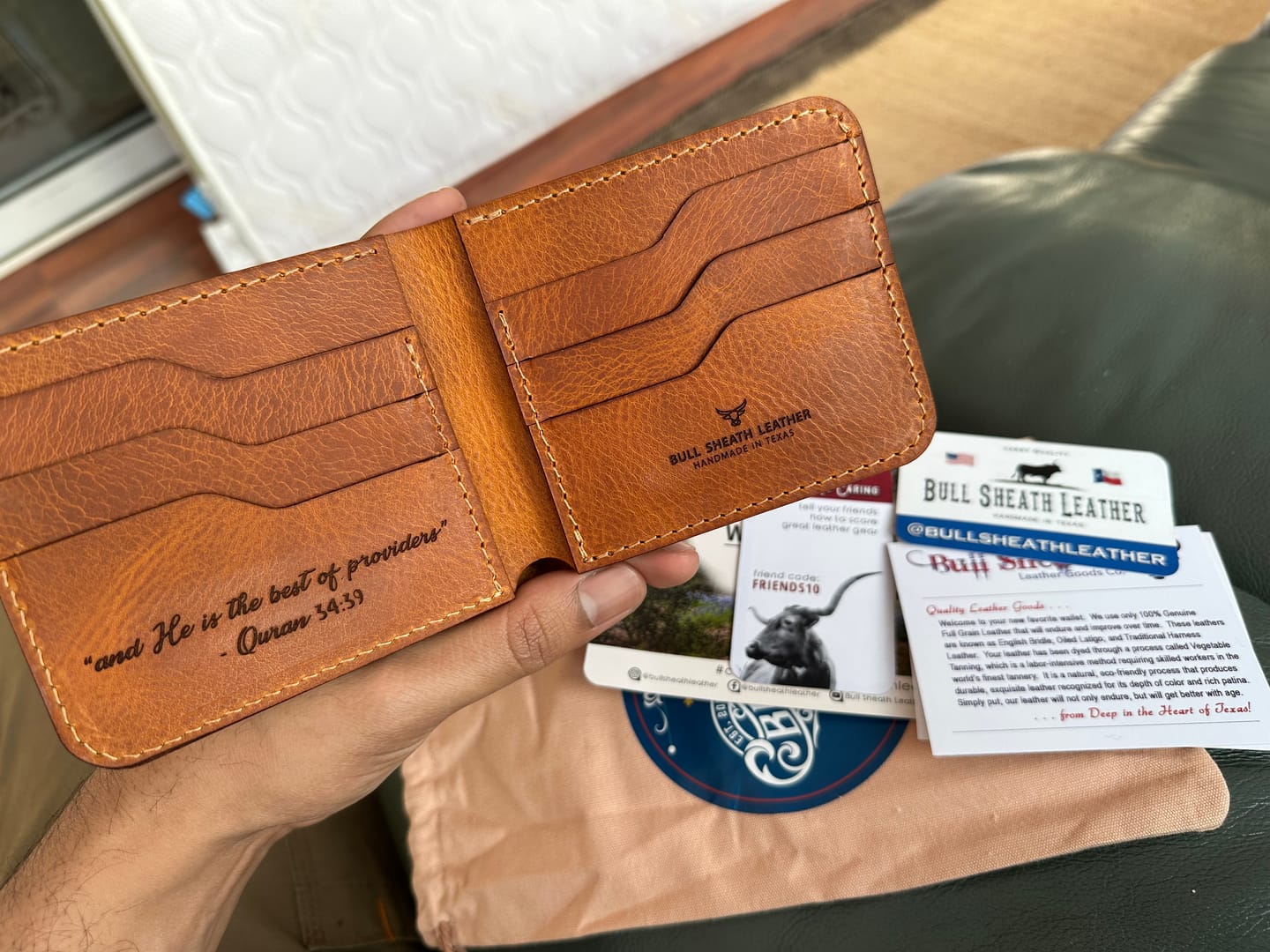 Customer photo review of Big Bend Bifold Wallet