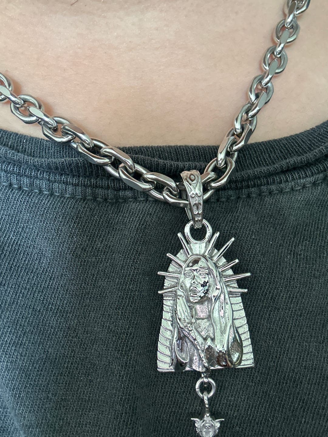 Customer photo review of VIRGIN MARY PENDANT