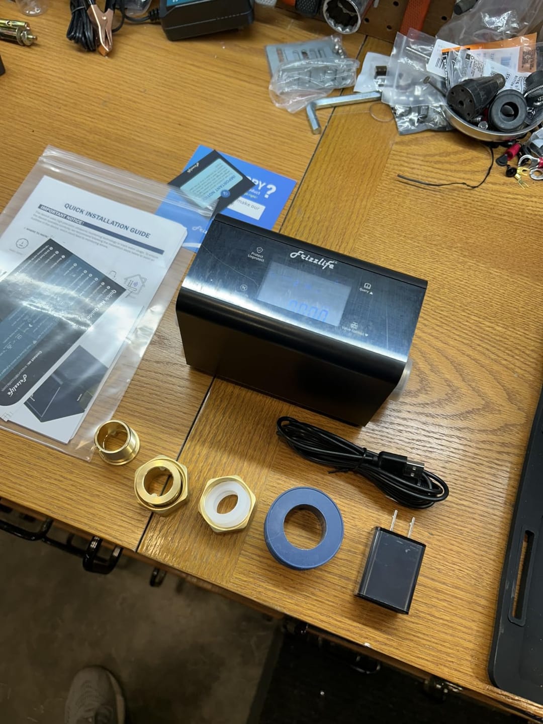 Customer photo review of Frizzlife LP365/LP365-P Smart Water Monitor and Automatic Shutoff Sensor,LP365/LP365-P
