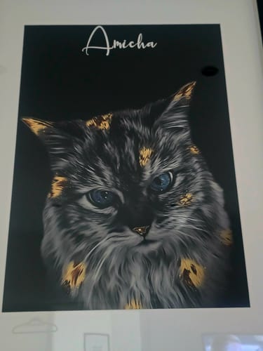 Customer photo review of Gold Pawtrait