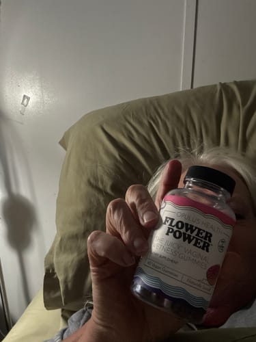 Customer photo review of Flower Power® 'She Juicy' Vaginal Moisture Gummies  (60ct/each)