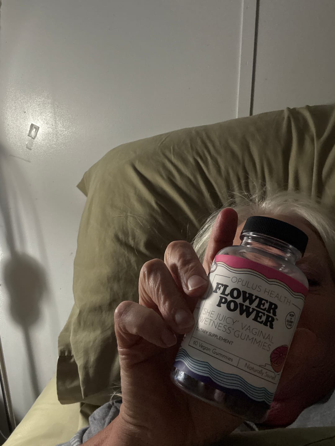 Customer photo review of Flower Power® 'She Juicy' Vaginal Moisture Gummies  (60ct/each)