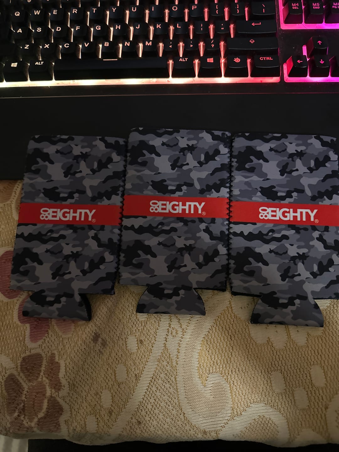 Customer photo review of 80Eighty® Camo Slim Koozie