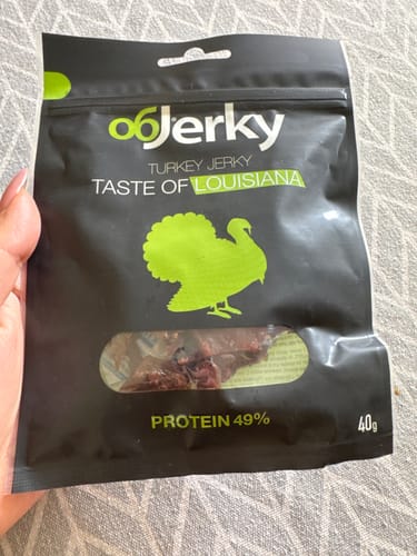Customer photo review of ObJerky Turkey Louisiana, 40 gr.