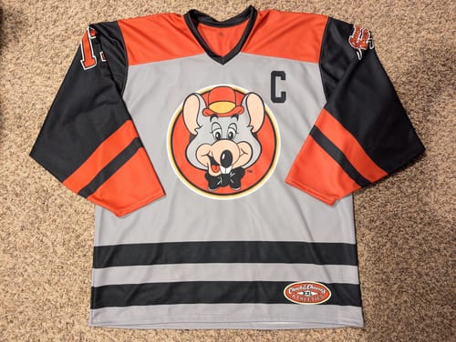 Customer photo review of Chuck E. Cheese Hockey Jersey