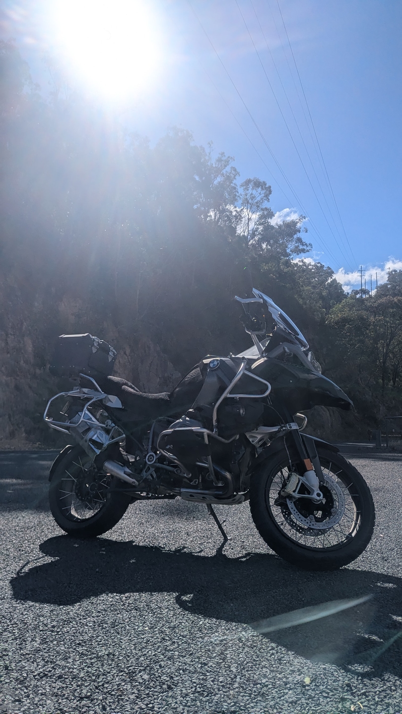 Wind Rider mesh seat cover installed on a BMW R 1200 GS Adventure